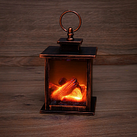 Светильник ночник декоративный камин "Кантри" эффект живого огня Neon-Night картинка 